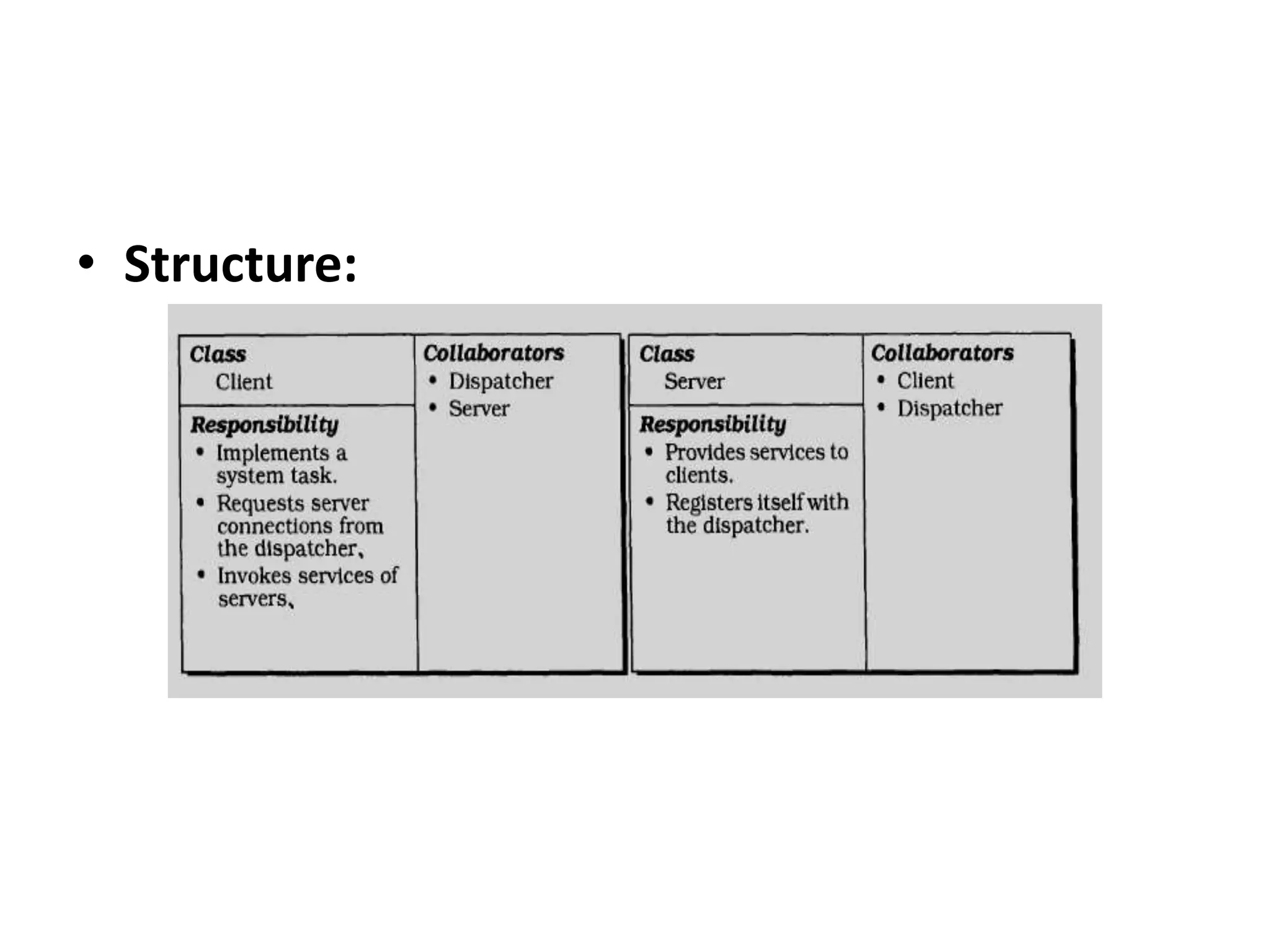 • Structure:
 