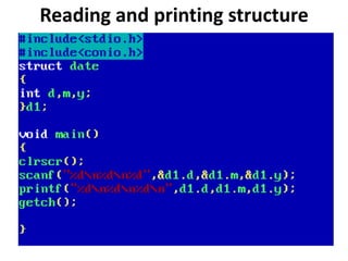 Reading and printing structure
 