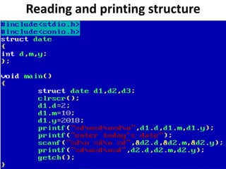 Reading and printing structure
 
