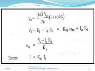 Solid State Speed Unit iv conventional and solid state speed control of dc motors | PPTX