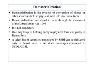IV- Depository Services | PDF
