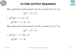 TO FIND OUTPUT SEQUENCE
2/27/2024 MAHENDRA COLLEGE OF ENGINEERING 276
 
