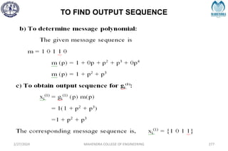 TO FIND OUTPUT SEQUENCE
2/27/2024 MAHENDRA COLLEGE OF ENGINEERING 277
 