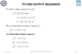 TO FIND OUTPUT SEQUENCE
2/27/2024 MAHENDRA COLLEGE OF ENGINEERING 279
 