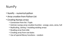 Unit IV in python libraries and data wrangling .pptx