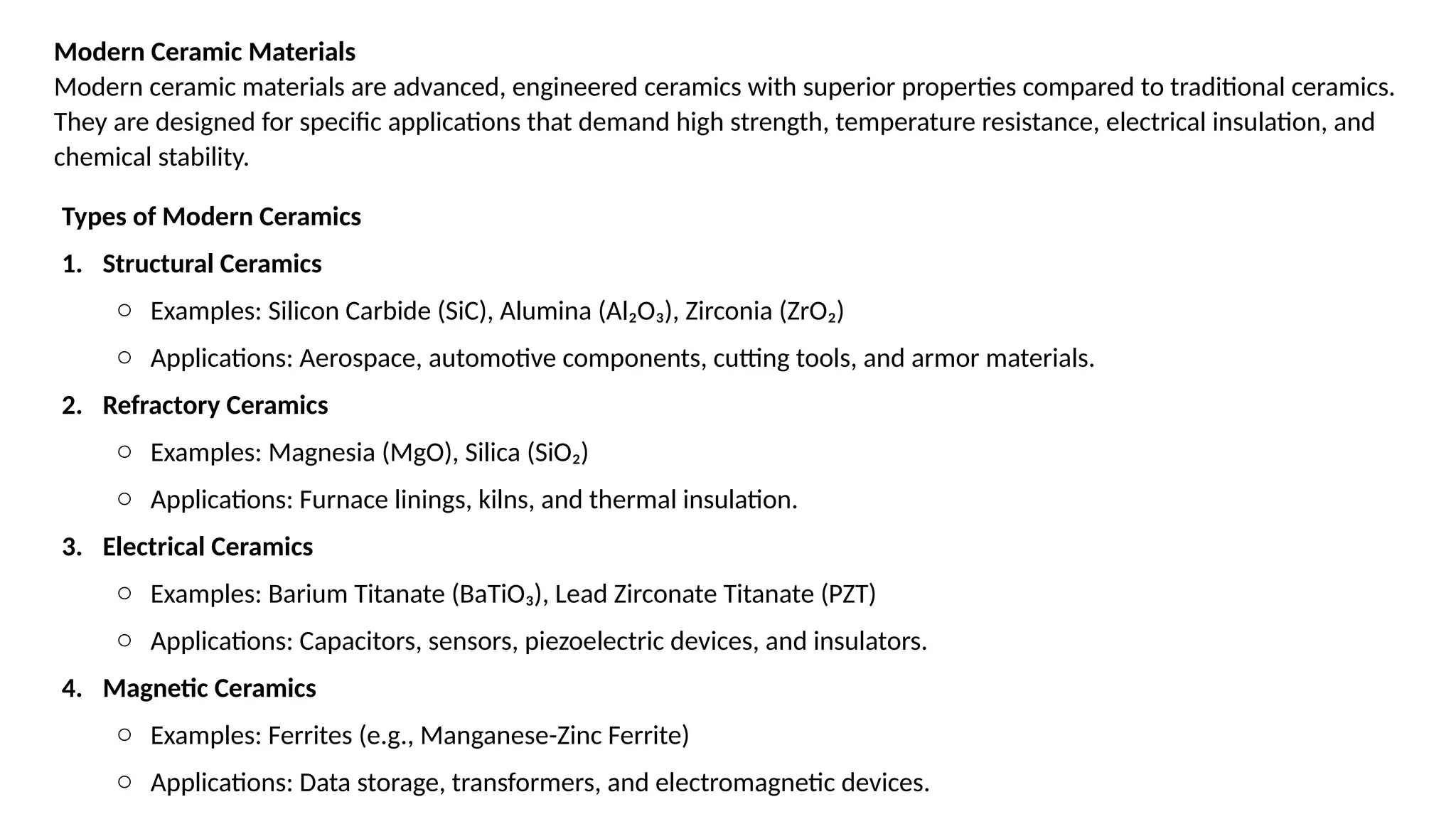 Electrical Ceramic Example Ceramics and Composites Aerospace Materials | PPTX