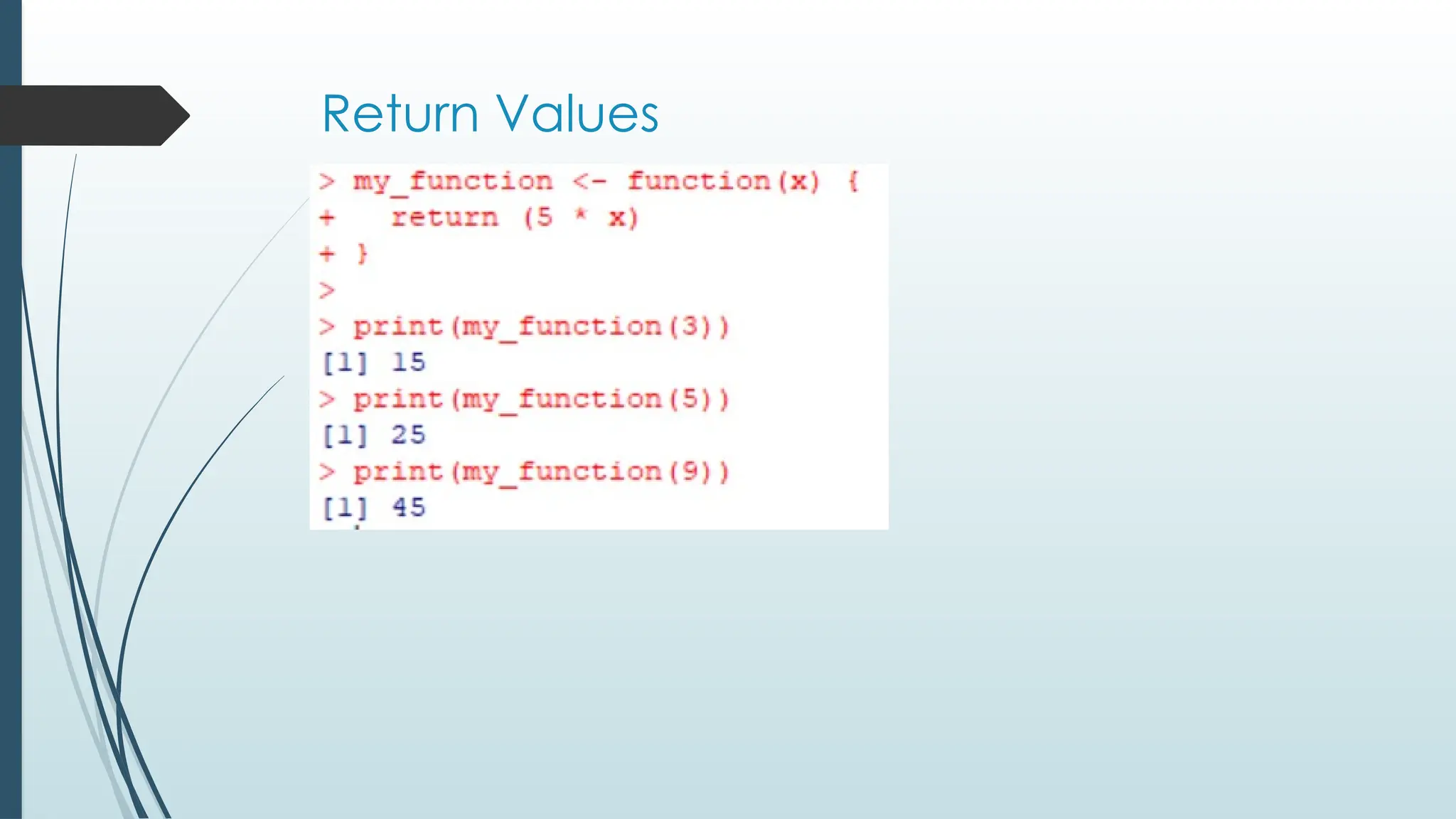 Return Values
 