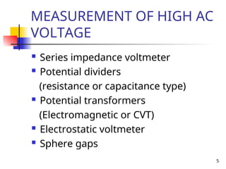 high voltage engineering geneation UNIT IV.ppt