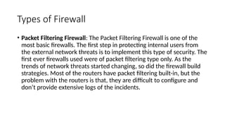 Comprehensive Overview of Network Security Devices and Firewalls | PPTX