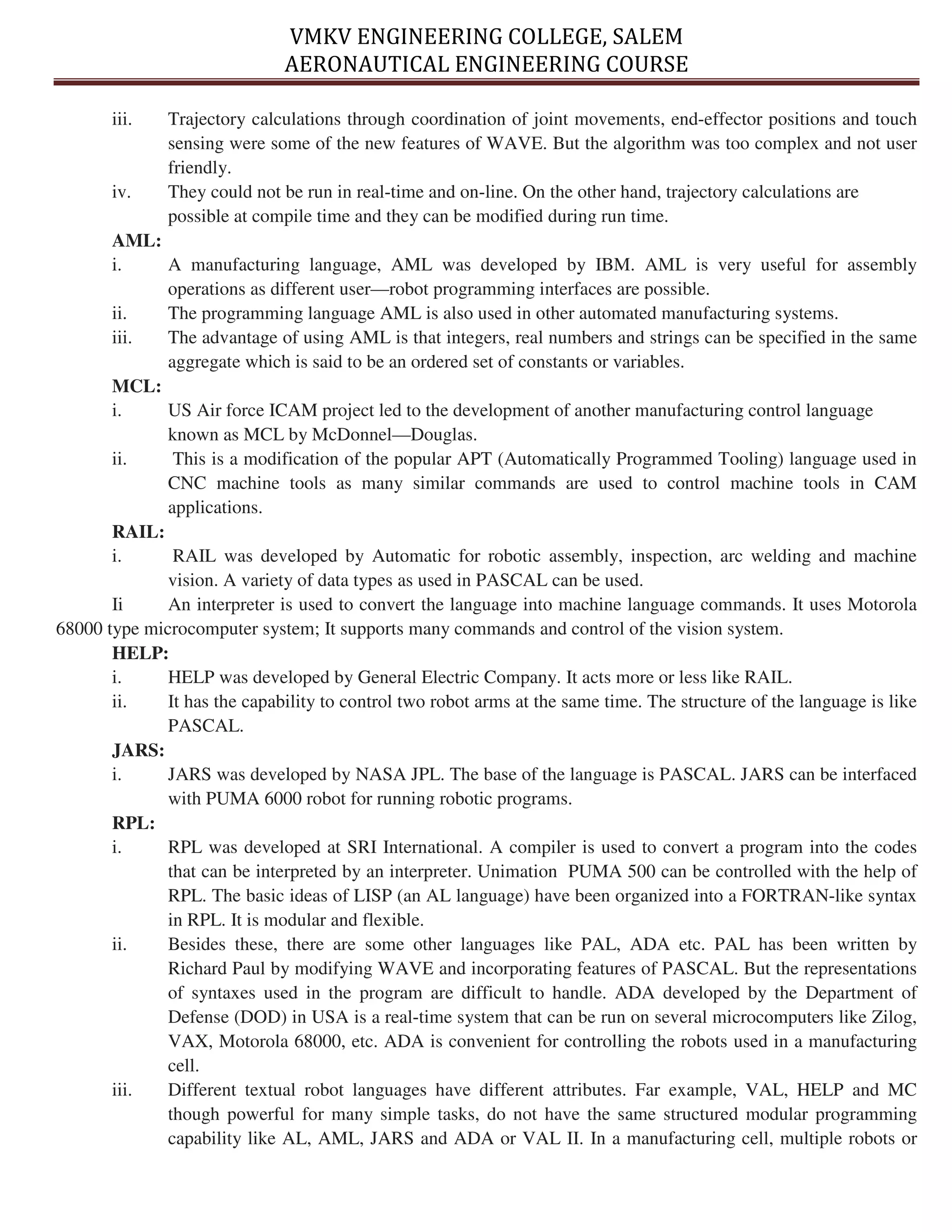 Unit IV Solved Question Bank- Robotics Engineering | PDF