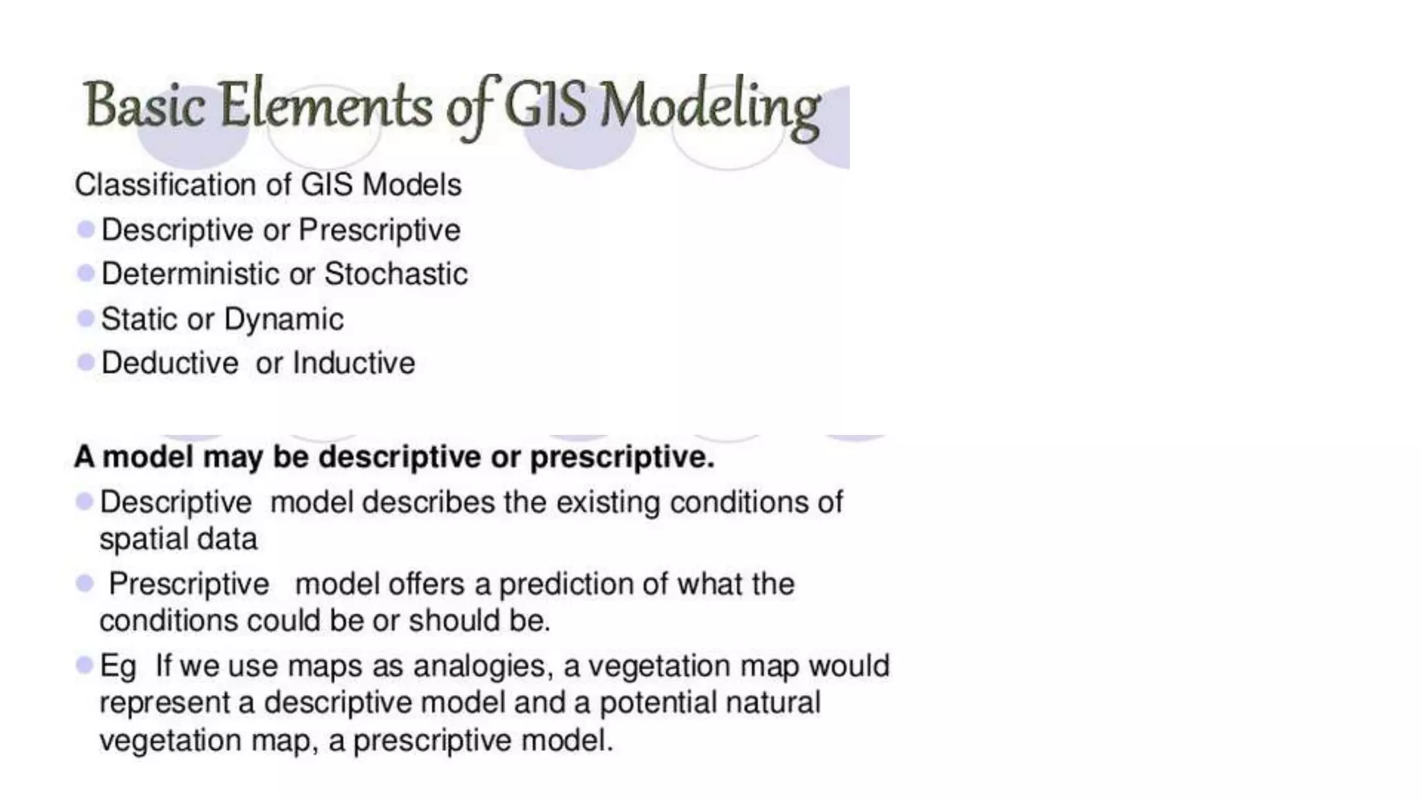 Geo-spatial Analysis and Modelling