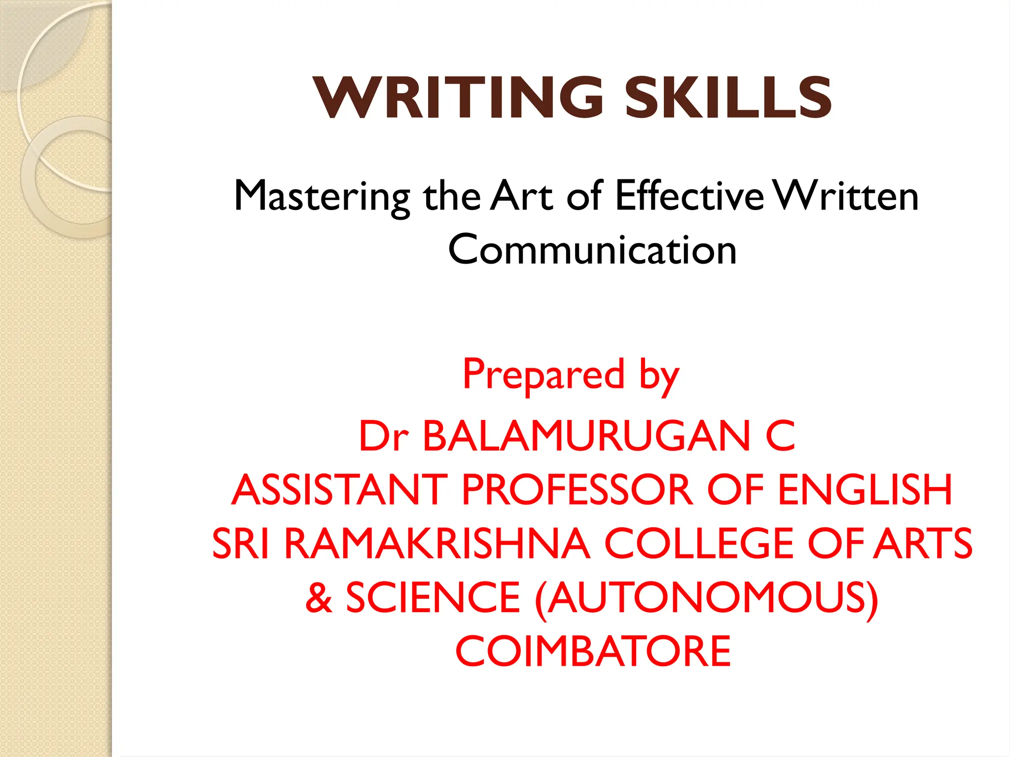 Mastering the Art of Effective Writing Skills.pptx