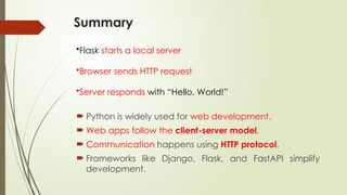 Comprehensive Introduction to Web Development Using Python and Flask ...
