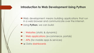 Comprehensive Introduction to Web Development Using Python and Flask ...