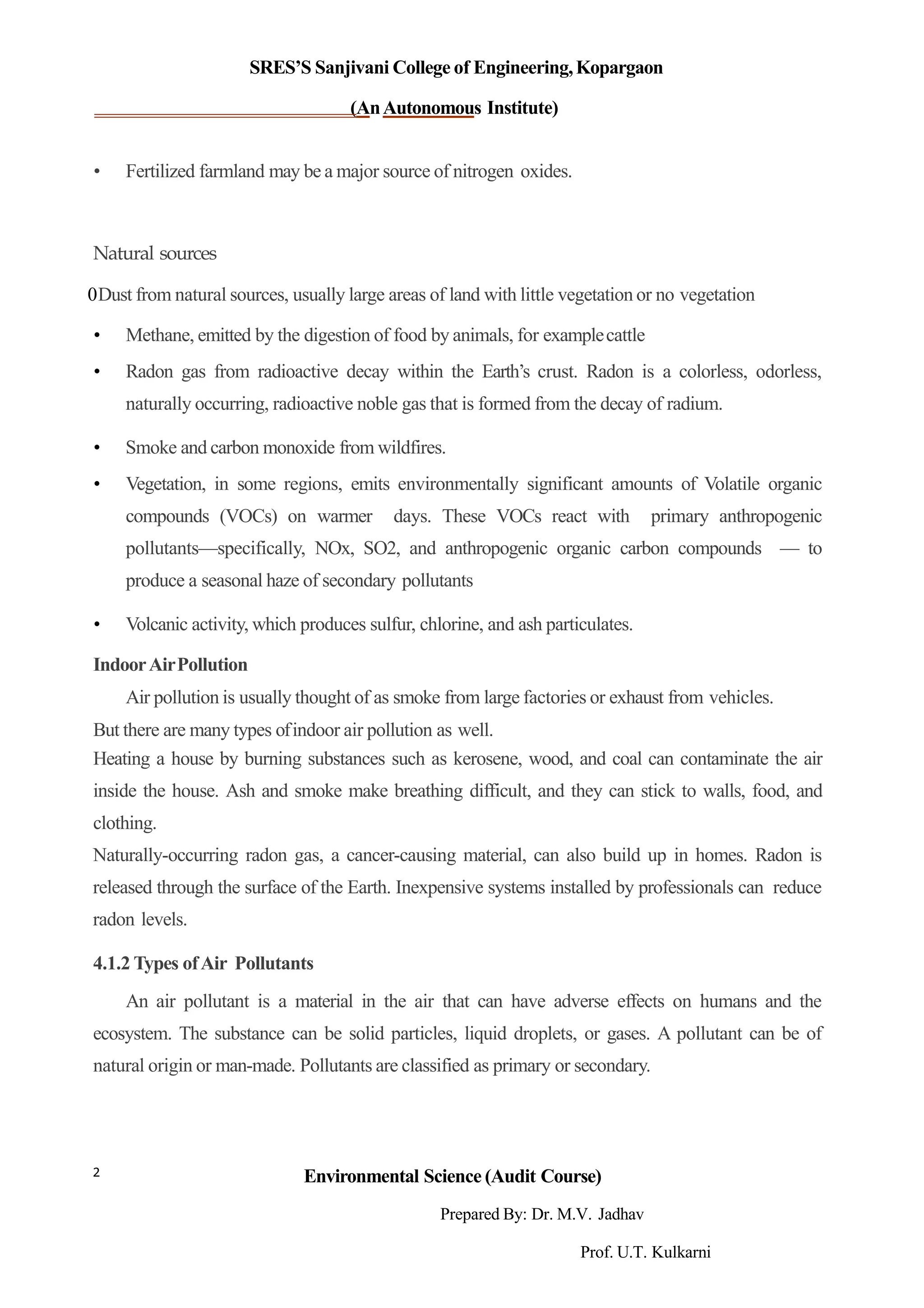 Unit iv Air and Noise Pollution | PDF