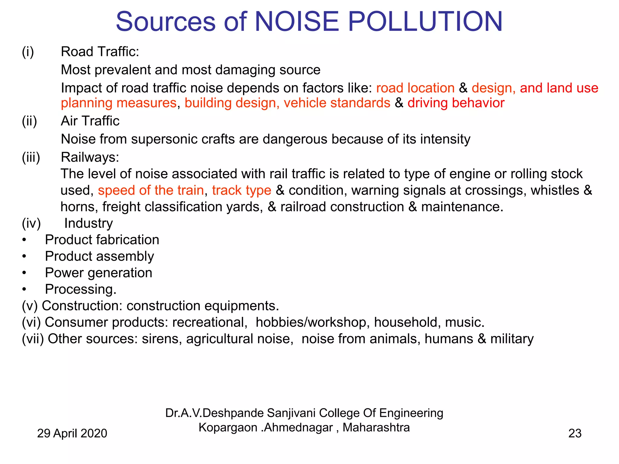 Unit Iv Air Noise Pollution Anildeshpande Ppt