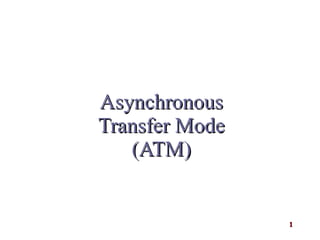 Asynchronous Transfer Mode (ATM) 
