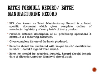 Unit IV DOCUMENT MAINTENANCE IN PHARMACEUTICAL INDUSTRY Quality ...