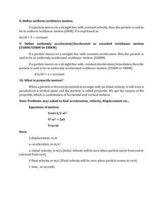 Unit iv dynamics of particles | DOCX