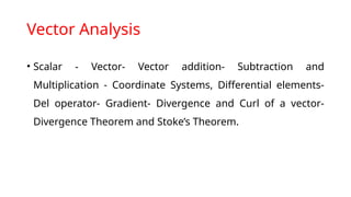 Unit I Vector Analysis Newuseful. .pptx