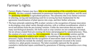 Farmers Rights Vs Researchers Rights UNIT IV HDT.pptx Herbal Drug Technology. | PPTX