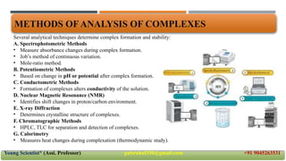 Complexation and Protein Binding: Unit IV (i) [BP302T].pptx