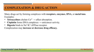 Complexation and Protein Binding: Unit IV (ii) [BP302T] .pptx