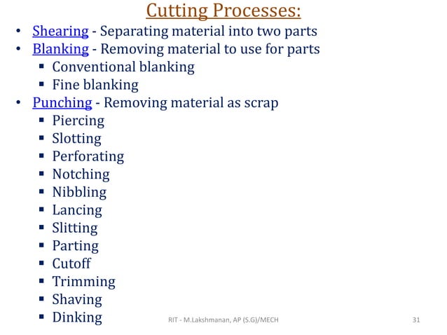 SHEET METAL PROCESSES | PDF