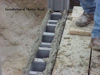 26
Installation of Mortar Bead
 