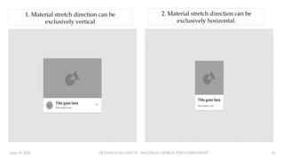 Unit Direction Material UNIT IV MATERIAL DESIGN AND COMPONENTS | PPTX