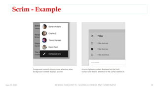 Scrim Example UNIT IV MATERIAL DESIGN AND COMPONENTS | PPTX