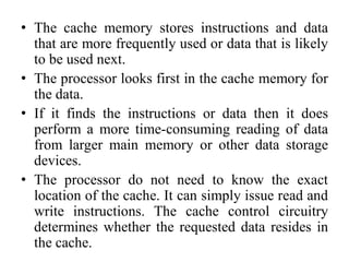 Unit IV Memory and I/O Organization | PDF