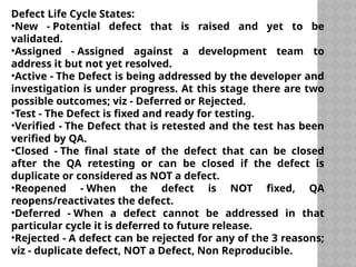 Deferred In Testing Comprehensive Guide to Defect Management in Software Testing | PPTX