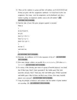 Unit iv permutations and combinations | DOCX