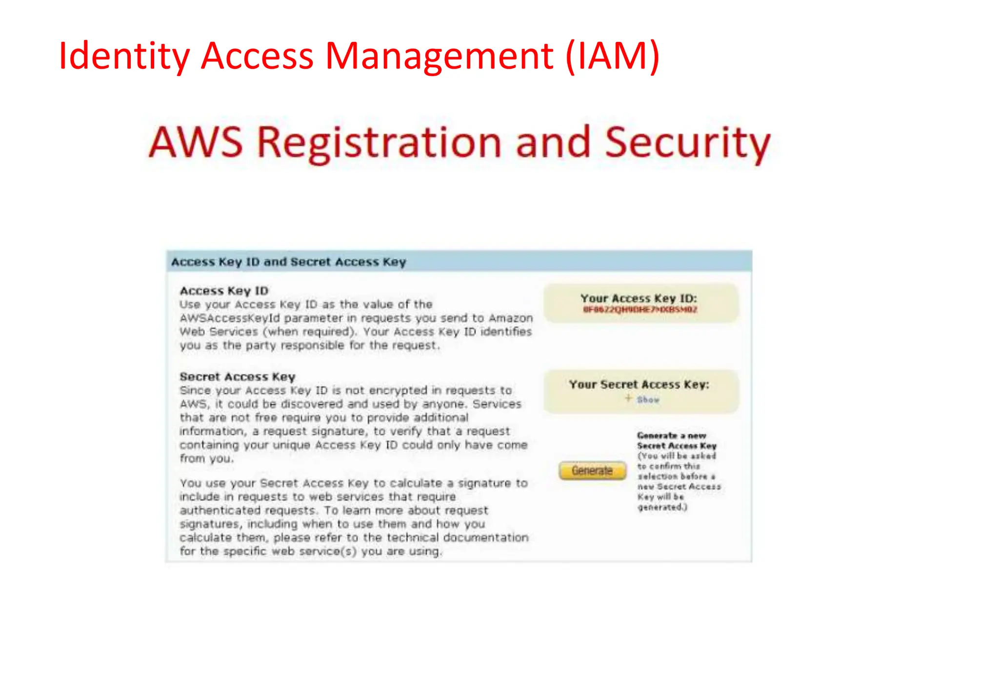 Identity Access Management (IAM)
 