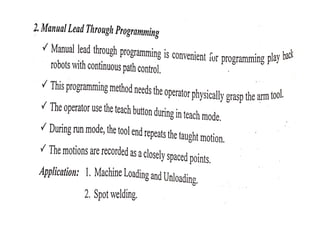 Unit iv robot programming