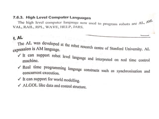 Unit iv robot programming