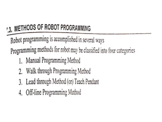 Unit iv robot programming