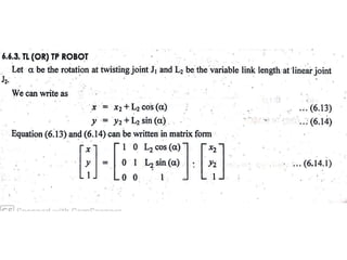 Unit IV robotics-- Kinematics | PDF