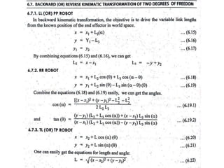 Unit IV robotics-- Kinematics | PDF
