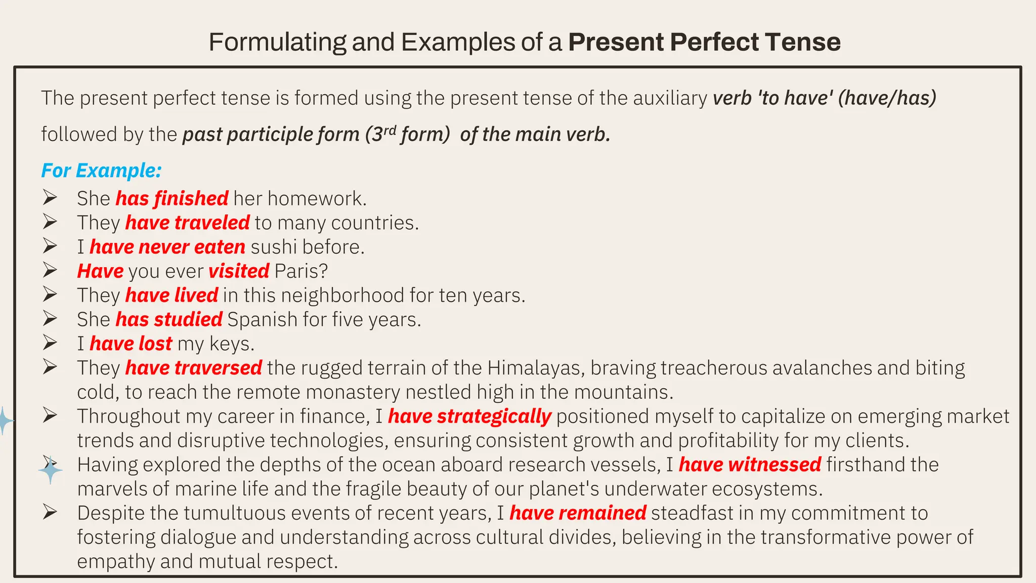 UNIT IV Verb Tenses complete tences file | PDF