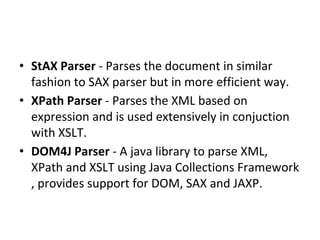 Unit iv xml dom | PPTX
