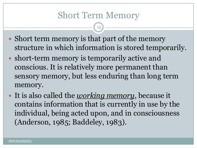 Unit memory and forgetting