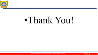 •Thank You!
Department Of Mechanical Engineering, Sanjivani COE, Kopargaon P.A. Bojage
 