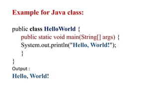 Unit No. 01 Basic syntactical constructs in java.pptx This is core java ...