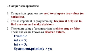 Unit No. 01 Basic syntactical constructs in java.pptx This is core java ...