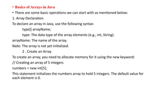 Unit No. 01 Basic syntactical constructs in java.pptx This is core java ...