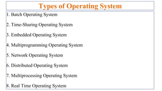 Comprehensive Introduction to Operating Systems: Functions, Types, and ...