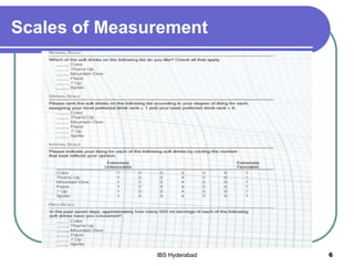 Scales of Measurement
6IBS Hyderabad
 
