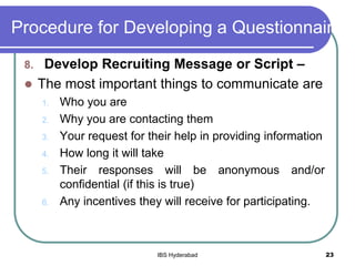 Unit no 08_designing questionnaire | PPSX